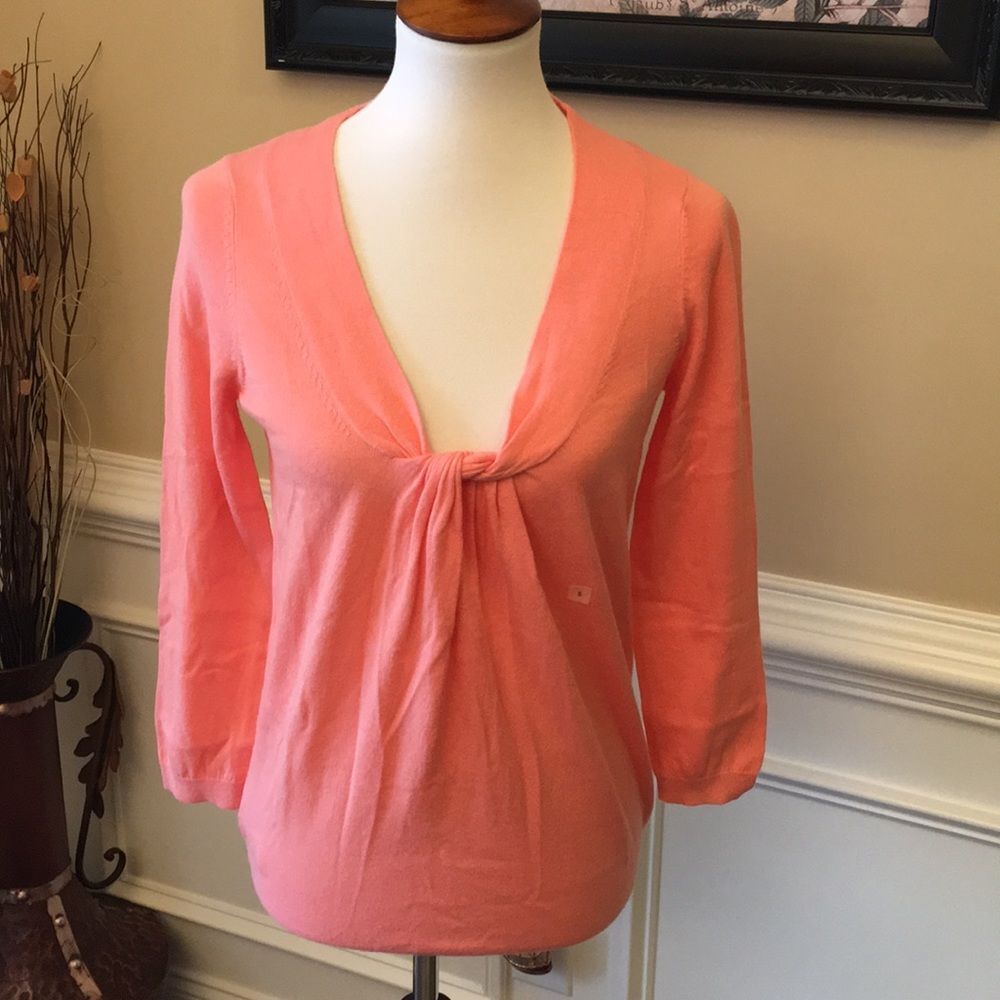 Loft Knot Neck Lightweight Sweater Sz S